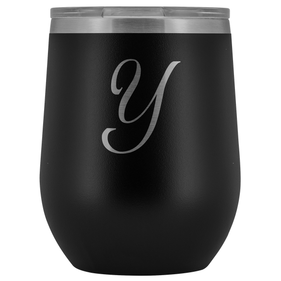 # Monogrammed Wine Tumbler - Y