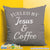 Fueled By Jesus And Coffee Throw Pillow Cover
