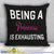 Being A Princess Is Exhausting Throw Pillow Cover