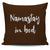 Namastay In Bed Throw Pillow Cover