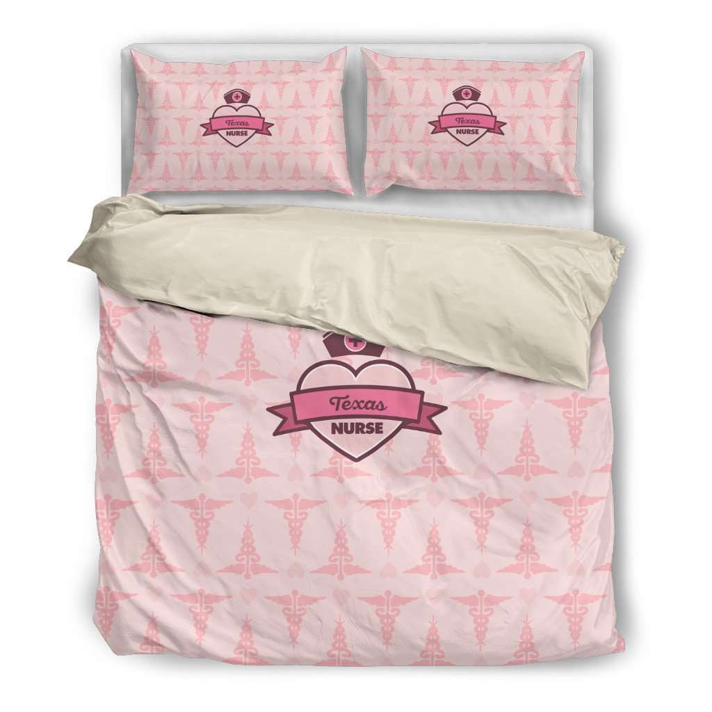 Pink Texas Nurse Bedding Set