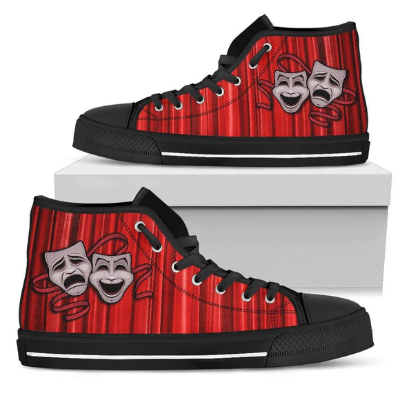 Theater Livers Black High Top Canvas Shoes