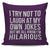 I Try Not To Laugh At My Own Jokes But We All Know I'm Hilarious Throw Pillow Cover
