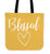 Blessed Canvas Tote Bag For Carrying Personal Belongings