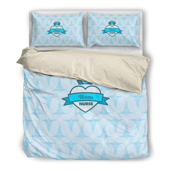 Blue Texas Nurse Bedding Set - GreatGiftItems.com