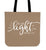 Be The Light Personal Canvas Tote Bag