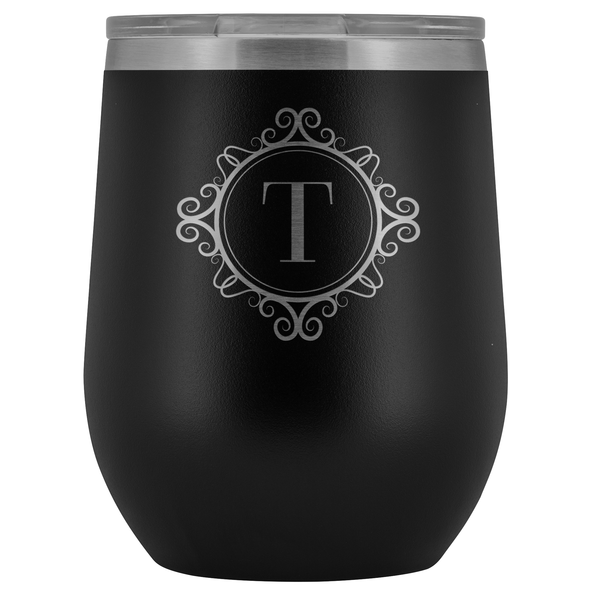 # Monogrammed Wine Tumbler - T