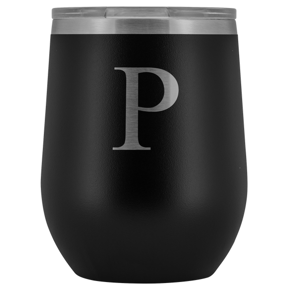 # Monogrammed Wine Tumbler - P