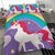 # Unicorn Bedding Duvet Set With Comforter Cover and Two Pillow Cases