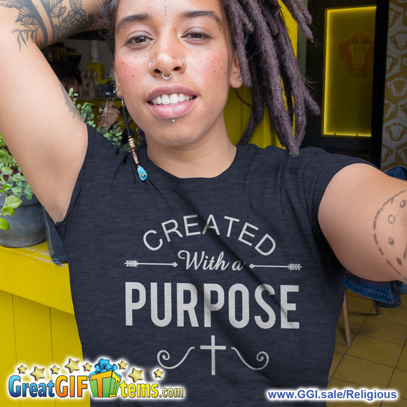 Created With A Purpose Heather Color T-Shirt