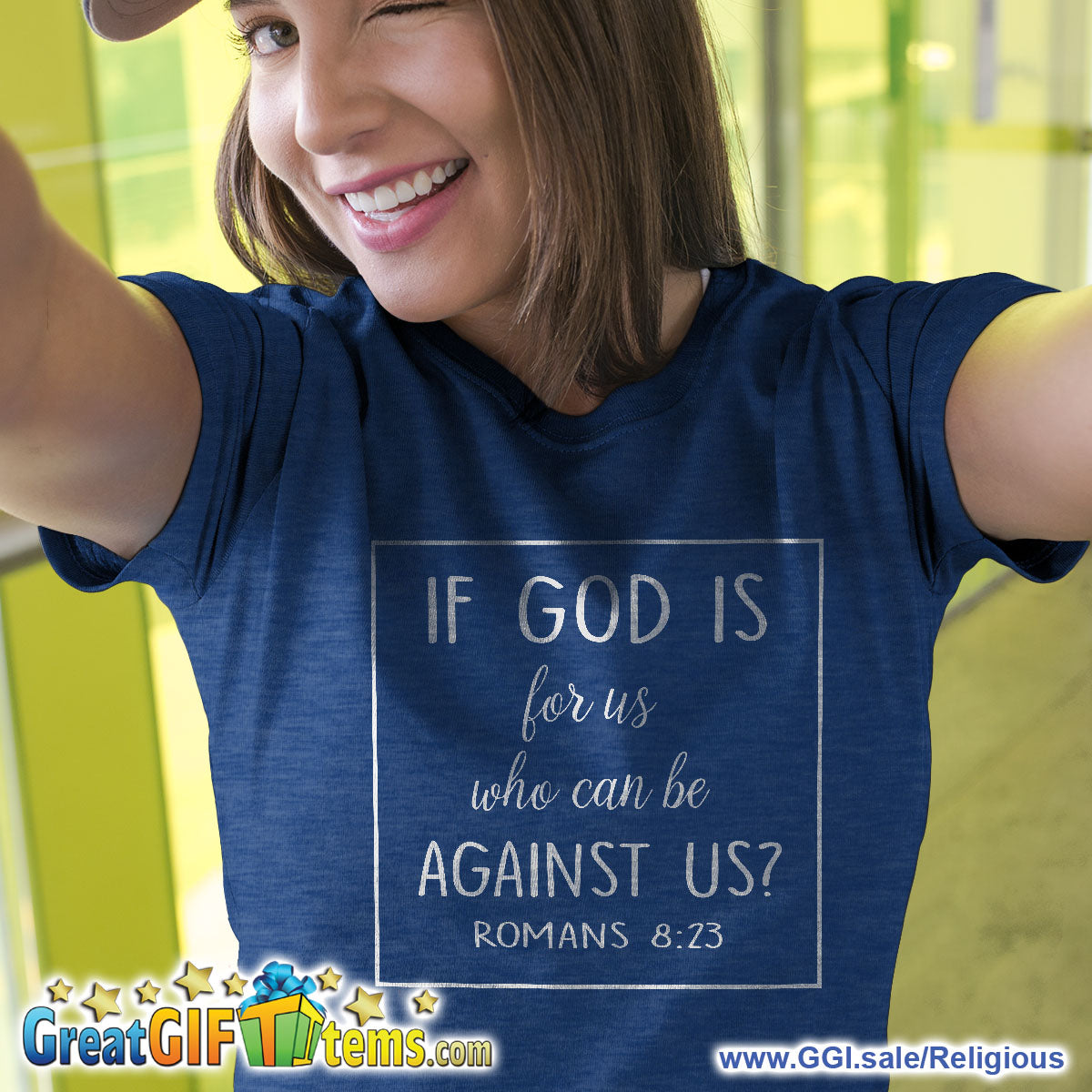 If God Is For Us Who Is Against Us Heather Color T-Shirt