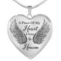 A Pierce Of My Heart Lives In Heaven Heart Necklace