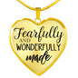 Fearfully And Wonderfully Made Snake Chain Necklace With Pendant