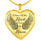 A Pierce Of My Heart Lives In Heaven Heart Necklace