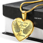 A Pierce Of My Heart Lives In Heaven Heart Necklace
