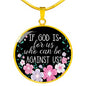 If God Is For Us Who Can Be Against Us Snake Chain Necklace With Pendant