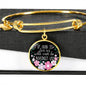 If God Is For Us Who Can Be Against Us Bangle Bracelet With Pendant