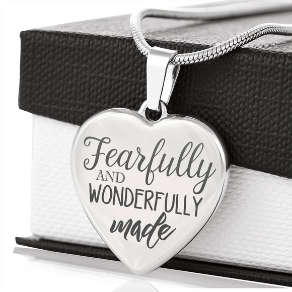 Fearfully And Wonderfully Made Snake Chain Necklace With Pendant