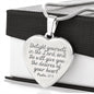 Delight Yourself In The Lord, And He Will Give You The Desires Of Your Heart Laser Engraved Necklace With Pendant