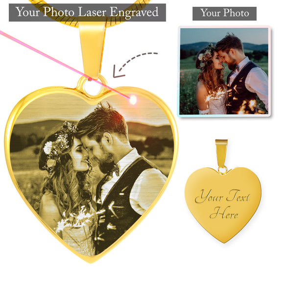 Make Your Memories Last A Lifetime Laser Etched Heart Necklace