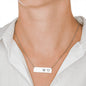 Personalized Necklace With Horizontal Bar 18K Gold - W
