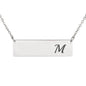 Silver Or 18k Gold Horizontal Bar Necklace - M