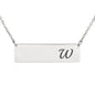 Silver Or 18k Gold Horizontal Bar Necklace - W