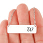 Silver Or 18k Gold Horizontal Bar Necklace - W