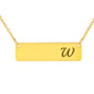 Silver Or 18k Gold Horizontal Bar Necklace - W