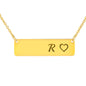 Silver Or 18k Gold Necklace With Horizontal Bar - R
