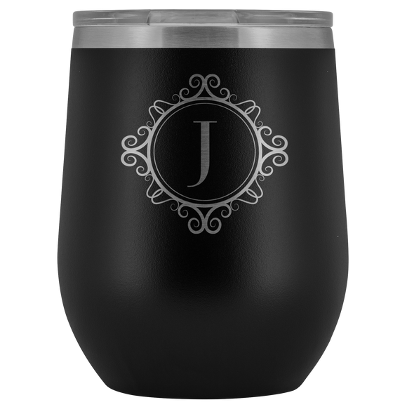 # Monogrammed Wine Tumbler - J