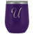 # Monogrammed Wine Tumbler - U