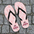 Lady's Pink Texas Nurse Flip Flops