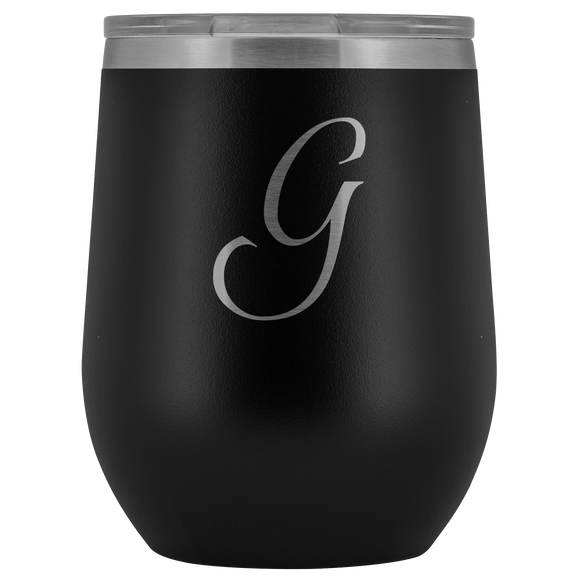 # Monogrammed Wine Tumbler - G