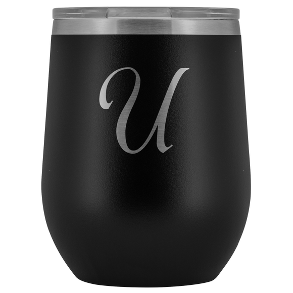 # Monogrammed Wine Tumbler - U