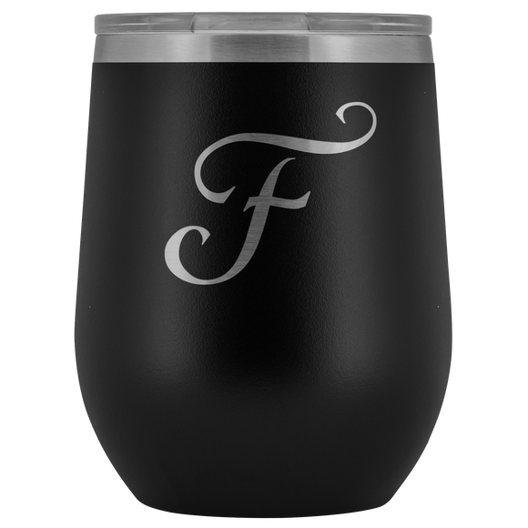 # Monogrammed Wine Tumbler - F