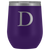 # Monogrammed Wine Tumbler - D