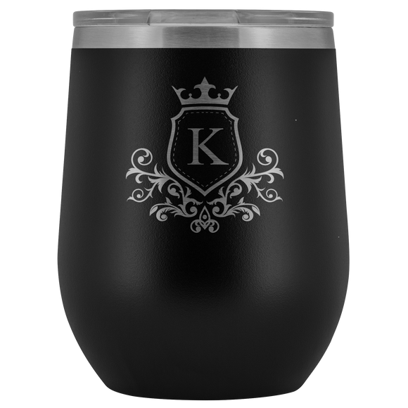# Monogrammed Wine Tumbler - K