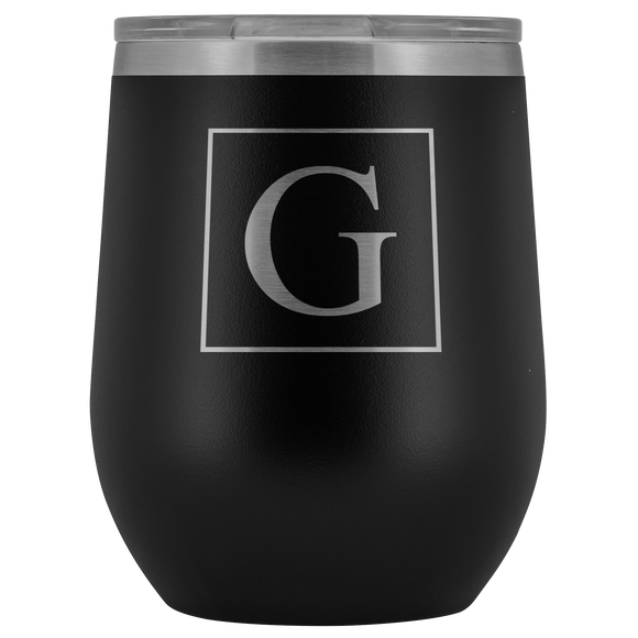 # Monogrammed Wine Tumbler - G
